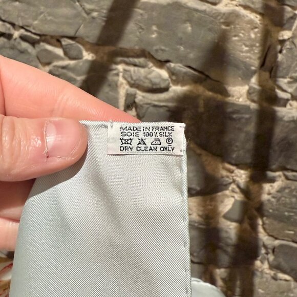 Hermès Pale Blue Pink "Brides De Gala" 90cm Silk Square Scarf - Picture 9 of 9